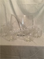 Alpine Crystal Punch Bowl with 8 Cups and Ladle
