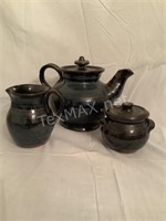 Ben Owens Handmade Pottery Teapot Set