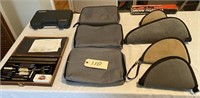 Gun cases, gun cleaning kit, Weaver scope