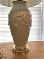 Lenox Iris porcelain table lamp with shade