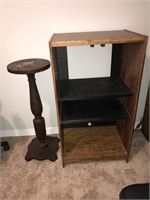 Plant stand and small entertainment cabinet