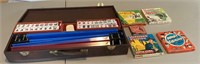 Mahjong game with case and vintage 8mm movies