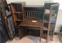 Secretary desk with side cabinets