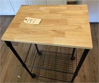Rolling cart with cutting board top