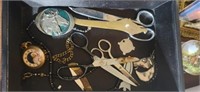 Jewelry box, scissors and Jewelry brass letter