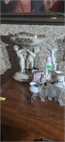 Group of figurines and chalk