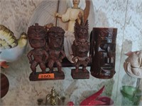 Fun Wooden Tribal Men and Vintage Mug