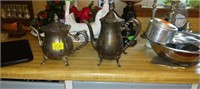 2 adorable silverplate teapots