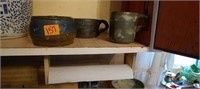 3 pieces  of very charming handmade pottery
