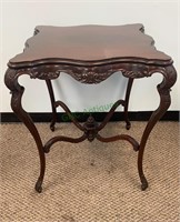 Fancy console center table, mahogany, serpentine