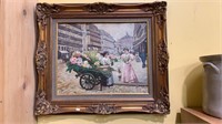 Original oil painting on canvas - French flower