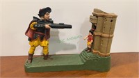 Cast-iron mechanical coin bank, William Tell
