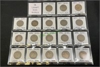 Coins - 18 Liberty Head nickels, 18 94//1912(1178)