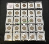 Coins - 24 different buffalo nickels,