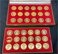 Set of 36 Presidents of the United States - gold