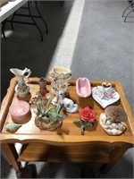 Decorative figurines, plates, and vase