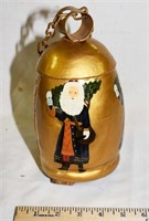 VINTAGE CHRISTMAS BELL W/ WOODEN CLAPPER