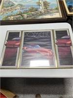 Framed Porsche prints (3)