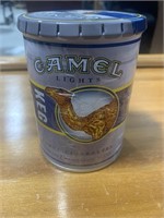 Camel lights empty cigarette keg
