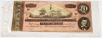 1864 20 DOLLAR CONFEDERATE NOTE