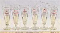 SET 6 - BUDWEISER PILSNER BEER GLASSES
