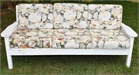 WOODEN GARDEN BENCH - FABRIC FADED