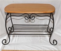 LONGABERGER WROUGHT IRON AND WOOD STAND