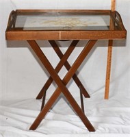 VINTAGE BUTLER TRAY ON STAND