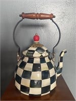 McKenzie Childs Checked Teapot