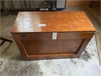 Wood Storage Trunk & Contents
