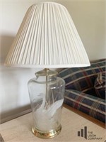 Glass Lamp with Duck Etching