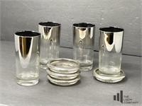 Silver-tipped Tumblers and Italian Coasters