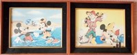 Pair of Framed Mickey Mouse Prints