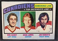 1976 OPC #217 Canadiens Checkling Line Card