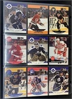 Sheet of NHL 1990 & 1991 Pro Set Hockey Cards