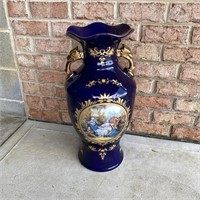 Large Cobalt Blue Porcelain Vase