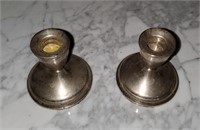 sterling silver candle holders