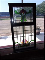 Magnificent 3 Color Triple Paned Stained Glass