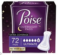 New Poise Overnight Incontinence Pads for Women,
