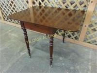 Nice Mahogany Drop Leaf Game Table on Casters