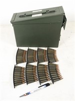 7.62mm, 80rd on stripper clips, in ammo box