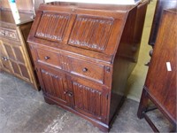 Beautiful Dark Oak Drop Front Secretary