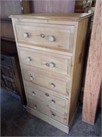 Wonderful Knotty Pine 5 Drawer Lingerie Chest