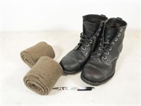 WWII military boots (marked size 45 aka size