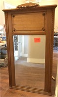 VINTAGE oak mirror, 35"w x 62"h, NO SHIPPING