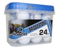 Round Two Bridgestone Golf Balls Bucket White