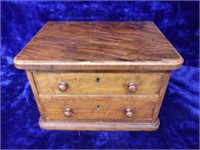 Mahogany Table Top 2-Drawer Box