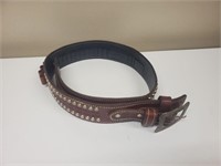Gun Belt with Silver Belt Buckle