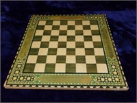 Fancy Laminated Cork Chess/Checkers Board