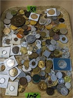 Tray lot tokens, medallions etc
